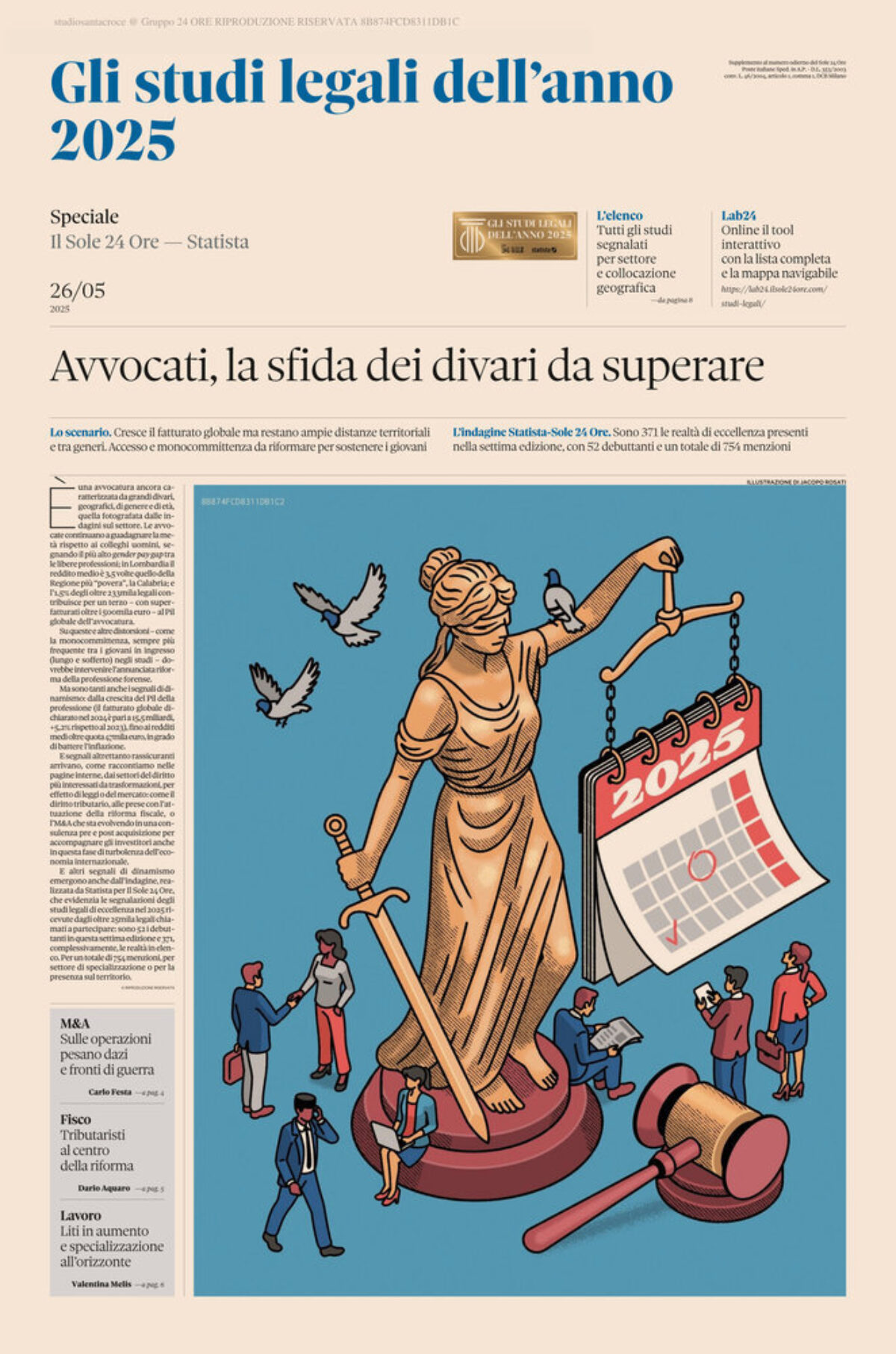 Dehò Masserelli tra gli Studi Legali dell’Anno 2025 secondo Il Sole 24 Ore e Statista